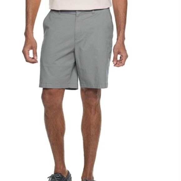 Croft & Barrow- Grey Utility Pleated Front Shorts - Picture 1 of 3